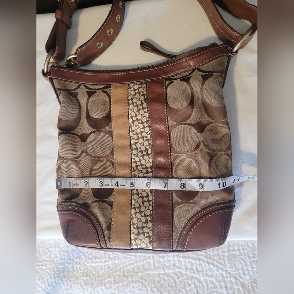Coach Brown and Tan Crossbody Bag - Picture 9 of 14